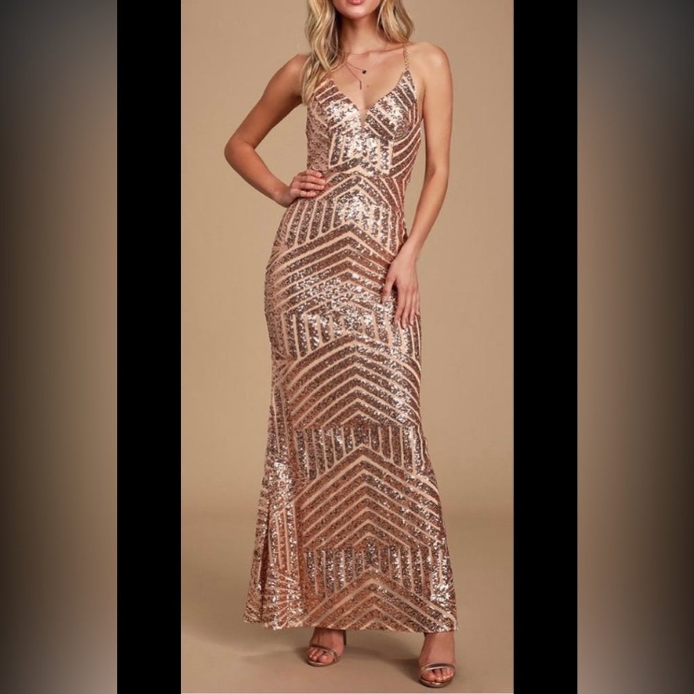 NWT Hello Molly long sequin gown